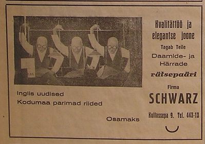 Schwarz brothers Leo, Meier and Haim - 1936
Tailors
