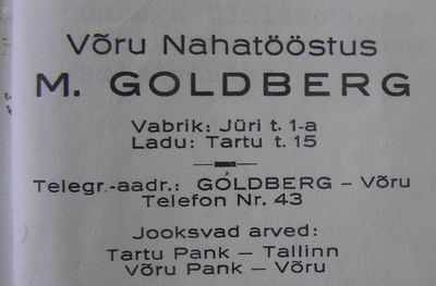 Goldberg M. - Võru
