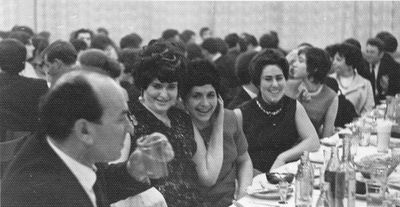 1971 -  at J. Schaikevitsch 50th jubilee after performance of "Anne Frank" - 3/1971
Left to right.
Ilja Manov, Berta Manov, Svetlana Timchenko, Aviva Klutschik (Schocher)
