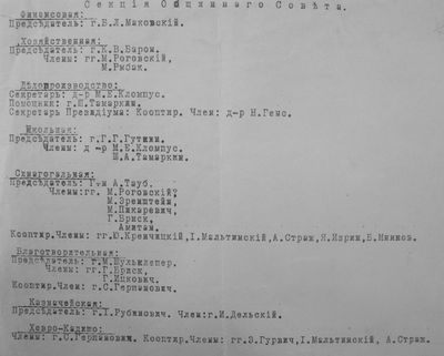 Секции Общинного совета
