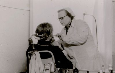 Sorkin (Kaplan) Marjascha (1901-2007)
Dr Sorkin in her cabinet in evacuation in Tshuvashiya
