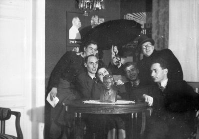 Licht 
Left to right.  
Sitting: Goldman?, ?, Hasin, Elkone Blum
Standing: ?, ?
