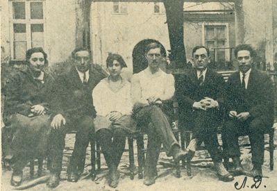 1920 - first Maccabi administration
Left to rifgt: ?, ?, ?, V. S. Utechin, B. Beltschikov, Nissan Asnovitsch
