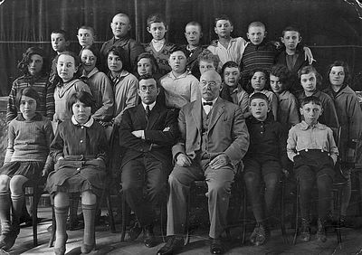 Tallinn - 1932. Jewish school  (1938 graduation class) - ~ 1932
Middle row III from right - Jette Hirschmann

