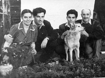 Birin family in excile in Siberia - 1953/4 
Left to right Malka (Stein), Leo, Gabriel, David Birin
