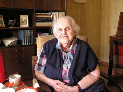 Lia Levartovski (Ehrenstein) (4.9.1919 Riga - 8.10.2009 Tallinn) in 2008
Keywords: [E]