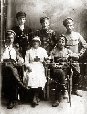 World War I - Tallinn, 1918 
Rebekka Ogranovitsch (Vareyatov) as a nurse.
