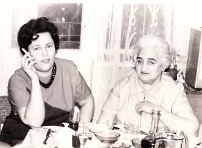 Ljuba Haitov with mother Ida Haitov (Glikman)
