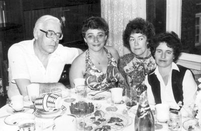 Rubinstein, Hecht etc  ~ 1985~
Left to right: Boris Rubinstein, Zenja Rubinstein (Drozd), Sirje Gens, Rina Hecht (Bam)
