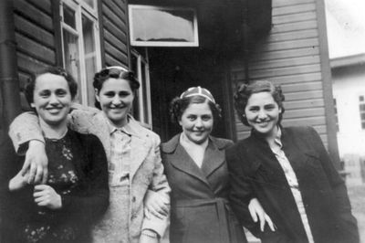Haitovs 1938
Left to right: Sara Levinson (Haitov), Bella Levy (Haitov), Bella Ulman, Becca Kaner/Rabinovitsch (Haitov)
