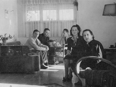 Judeikins in Israel
Left to right: Boris Judeikin, Emil Gal, Moissei Judeikin, Gika Judeikin, Rachel Gal (Judeikin)
