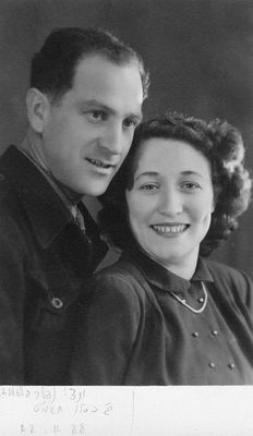 Malka and Jansche Hameiri (Maisel) - 1948
