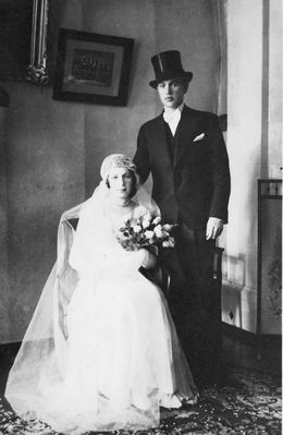 Teo Orkin and Berta (Bella) Orkin (Meilach) wedding picture
