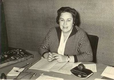 Ruth Rybak (Goldman) at work - 1960's 
