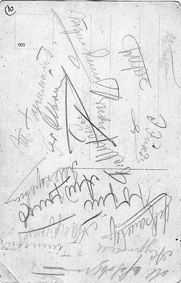 Russian gymnasium? 1913 (back side)
7 class 8/5/1913
at bottom second from left Kopel-Wulf Vigodski
What school is it?
