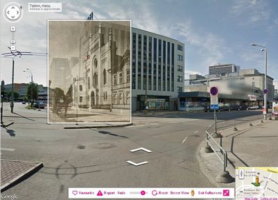 Imaginary placement of the former synagogue
