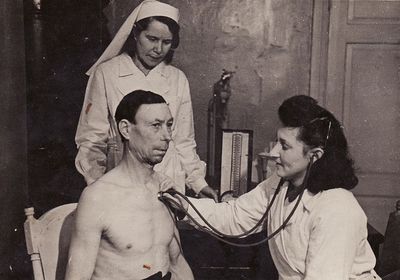 Pats Raissa (1881-1948) at work. 1948, Tallinn
