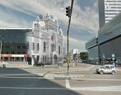 Imaginary placement of the former synagogue
