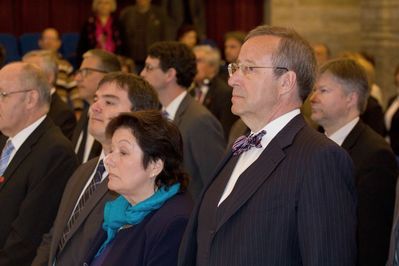 a1. Mr T. Ilves - the President of Estonia, Mrs A. Jakobson - the Chairwoman of the Estonian Jewish community
