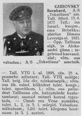 Bernhard Gudovsky (1877-1941 [img]http://muuseum.jewish.ee/md.gif[/img]) 
Keywords: [G]