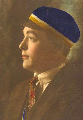 Isak Bulkin. Tartu, 20.3.1929 
Jura student since 1927. Here with Limuvia cap.
Keywords: [Limuvia]