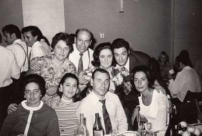 Josef Edelkind and Esther Levin wedding 17.7.1973 Tallinn
Left to right. Standing: Juri Gershovich, Marek Heiman, ?, ?, Fruma Katsev (Katsin), ?
Sitting:?, ? Josef Edelkind, Esther Levin
Keywords: [L]