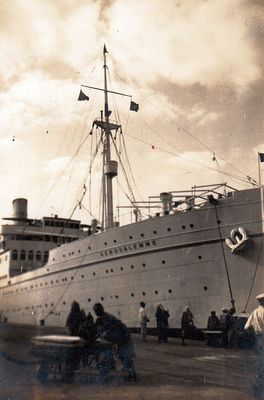 1936. Ship "Gerusalemme" that brought several estonian Jews to Palestine in 1936.
