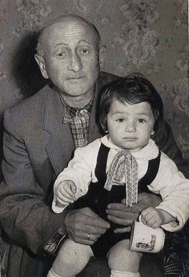 Moissei Mihailovski with grandson Yakov. 1959.
