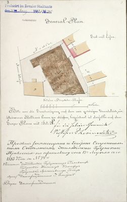 Plan of the synagogue. 1883

