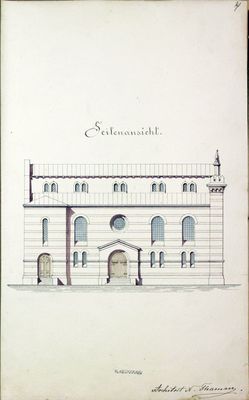 Plan of the synagogue. 1883

