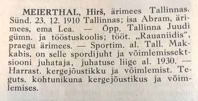 Meiertal Herman (Hirsch) (1907-1967)
