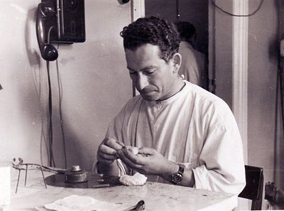 Pats Jakov (1911-1988) at work. 1948
