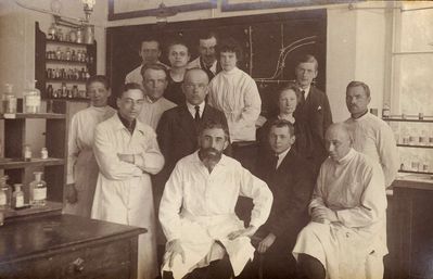 Tartu, 1922. University clinic? 
Second from left: Dr Maks Abramson
