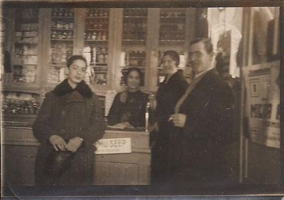 In Imjanitov pharmacy
Gina Hirschovitsch as a sales person
