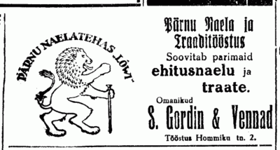 Gordin Samuel, Benjamin, Jakob
Pärnu
