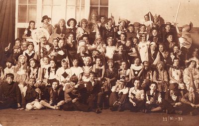 Pärnu children carnival - 11.11.1933 
Looks like Jewish children, but it is not Purim (according to date)
