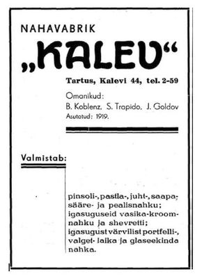 Koblenz Boruch, Trapido Susman, Goldov Jankel
