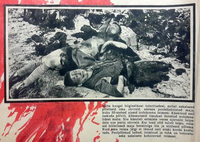 "Klooga calls for revenge!" - Photo poster - #1, December 1944. Detail.
