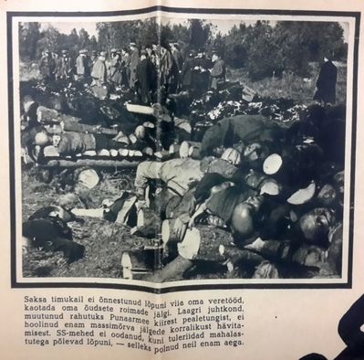 "Klooga calls for revenge!" - Photo poster - #1, December 1944. Detail.
