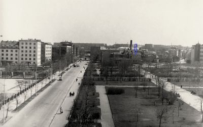Synagogue room in a building at Kreutzwaldi 23 in Tallinn. Was used in 1946-1966.
The house marked with a blue arrow.

