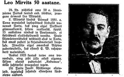 Leo Mirvits (1881-1944)
