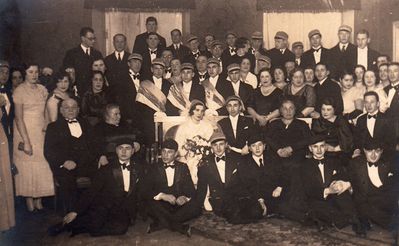 Wedding of Pichas Kats and Rachil Scheskin. 24.12.1933. Tallinn
Keywords: [K]