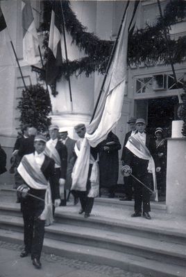 1932-6-30 - 300 years to Tartu University - happenings
Hasmonea flag. 
