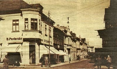 Pavlovski. Benjamin Pavlovski and Scheine Hopp shops on corner of Rüütli and Hospidali streets, Pärnu.
Keywords: [P] [H]