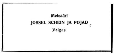 Schein Jossel
1925
