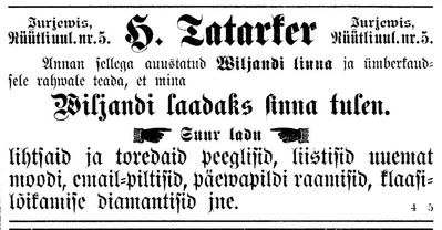 Tatarker Haim. 1898.
Keywords: [T]