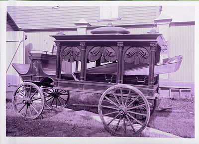 The hearse (catafalque) from the Tartu synagogue. Tartu, 2.9.1941. Turu str. 57.
